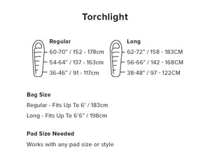 Big Agnes Torchlight Camp 35 (FireLine Pro) Bag, Reg, LH